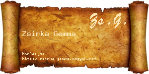 Zsirka Gemma névjegykártya